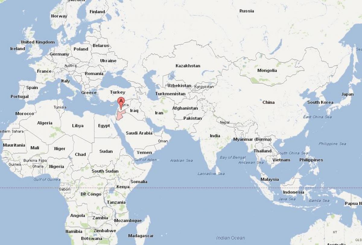 Jordan lokasyon sa mapa ng mundo