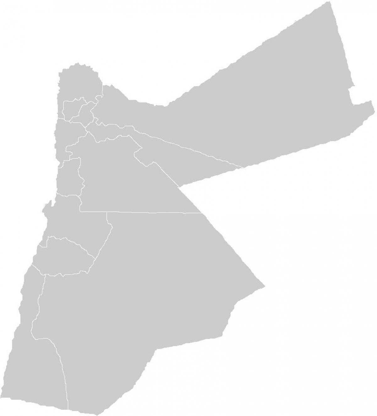blangkong mapa ng Jordan