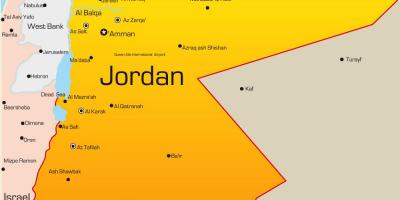 Mapa ng Jordan gitnang silangan