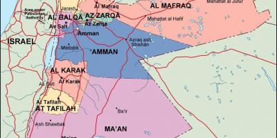 Mapa ng Jordan pampulitika