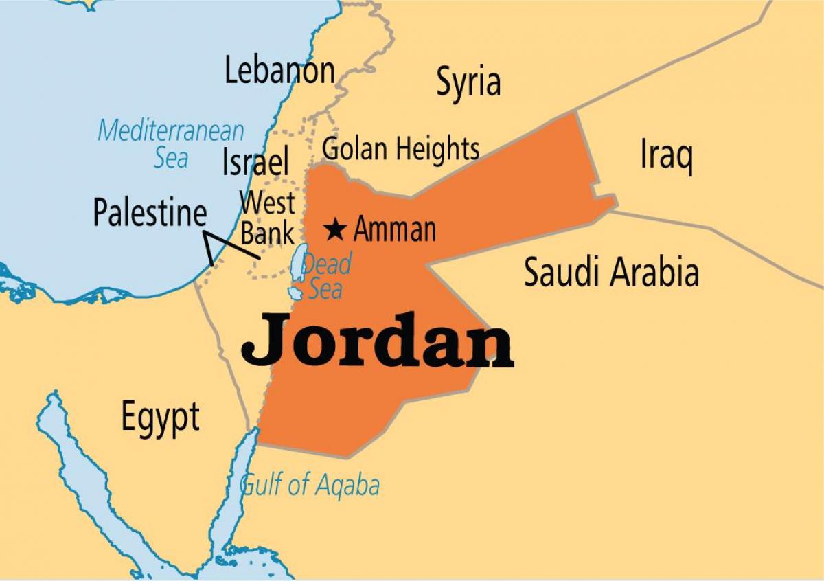 Jordan mapa ng lokasyon