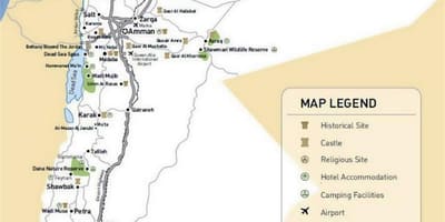 Jordan pinupuntahan ng mga turista mapa