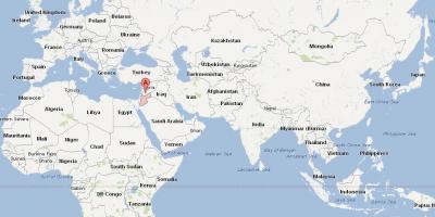 Jordan lokasyon sa mapa ng mundo
