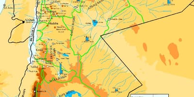 Mapa ng Jordan klima