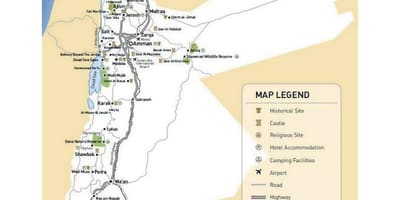 Mapa ng Jordan tren