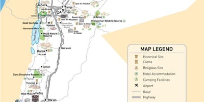 Mapa ng Jordan paliparan