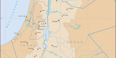 Mapa ng Jordan river sa mundo