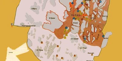 Mapa ng wadi rhum Jordan